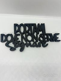 Decorazione Ligabue scritta frase canzone liga