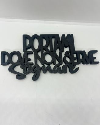 Decorazione Ligabue scritta frase canzone liga