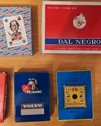 set carte da gioco varie edizioni Modiano