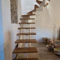 Scala da Interni  Rovere Massello e Acciaio