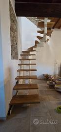 Scala da Interni  Rovere Massello e Acciaio