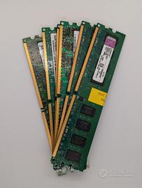 RAM DDR2 Desktop 512MB / 1GB / 2GB - Moduli usati