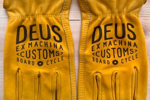 Guanti pelle moto biker old vintage DEUS / HD