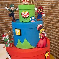Torta di compleanno Super Mario