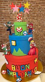 Torta di compleanno Super Mario