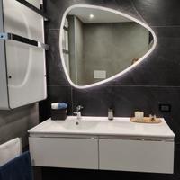 Mobile lavabo bagno bianco senza specchio