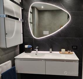 Mobile lavabo bagno bianco senza specchio