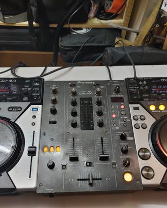 Pioneer consolle cdj 400 e mixer djm 400