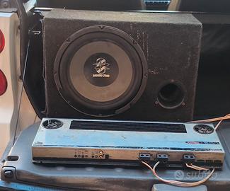 subwoofer e amplificatore