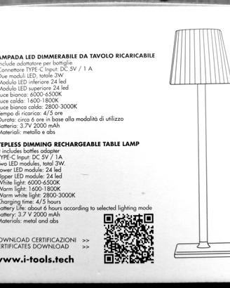 Lampada LED da Tavolo i-tools.tech LAM403N - Nuova