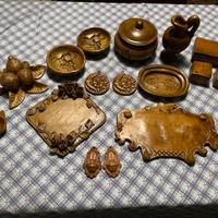 Set di 16 oggetti in terracotta varie forme