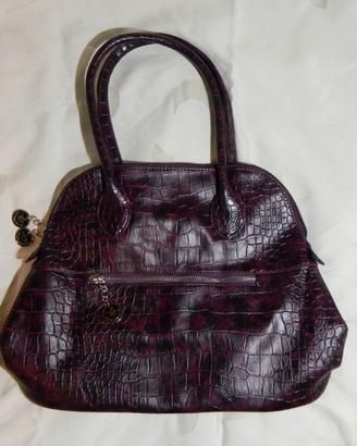 Borsa coccodrillo David Jones viola