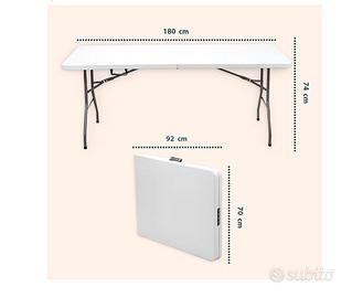 Tavolo da catering 180x70 h74 pieghevole