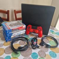 PS4 Slim 500GB + controller + giochi