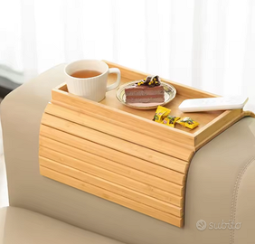 Vassoio Bracciolo Divano in Bambù