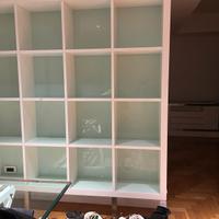 Libreria 16 Cubi Bianca Design Moderno, 220x195cm