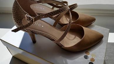 Décolleté beige con stampa pitonata – Taglia 37