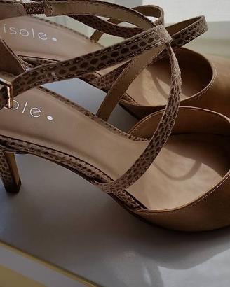 Décolleté beige con stampa pitonata – Taglia 37