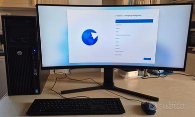 HP Z420 Xeon 3,5Ghz, 32GB, NVMe+SSD, Xiaomi MI 34"
