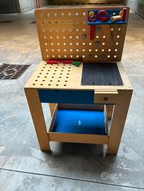 🪚 Tavolo da lavoro giocattolo in legno 🔨