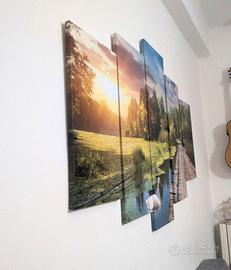 Quadro su tela 5 pannelli 150×100 cm