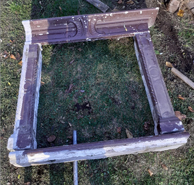 Cornice camino in cemento