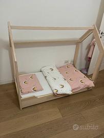 Lettino Montessori a casetta linea Liberty  Picci