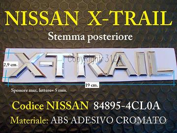 NISSAN XTRAIL Stemma posteriore Emblema in ABS NEW