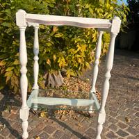 Etager in legno con ripiani in vetro  Shabby