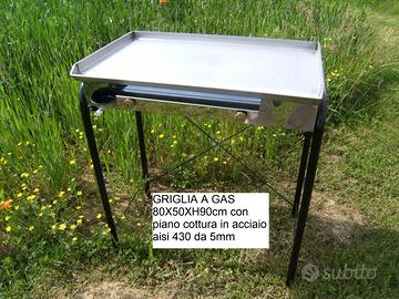 Griglia a gas 80x50 acciaio
