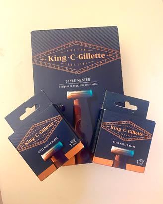 Rasoio King Gillette Style Master + 2 Lame