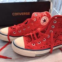 Converse rosse in pizzo