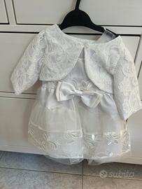 Vestito battesimo neonata con scarpine