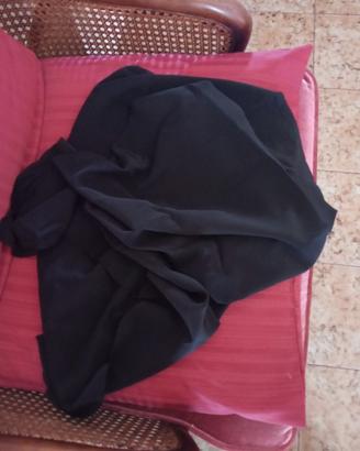 Scampolo tessuto seta nera vintage 