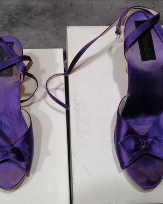 Scarpe viola stile anni 60'