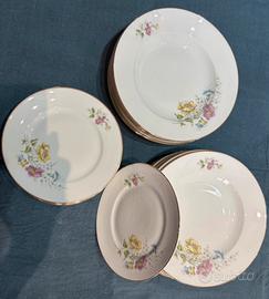 Piatti porcellana Richard Ginori bordati in oro