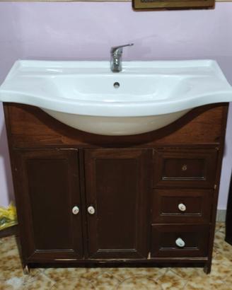 Mobiletto bagno completo di specchio