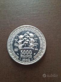 Moneta Rara 5000 Francs CFA 1982 - 20° ann. BCEAO 