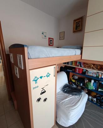 cameretta a ponte panna e ciliegio