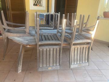 Tavolo da estrrno 6 sedie