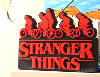Logo Stranger Things con BMX in Plastica 3D