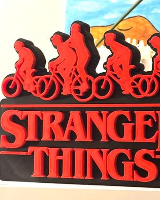 Logo Stranger Things con BMX in Plastica 3D