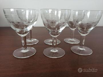 Servizio bicchieri liquore vintage