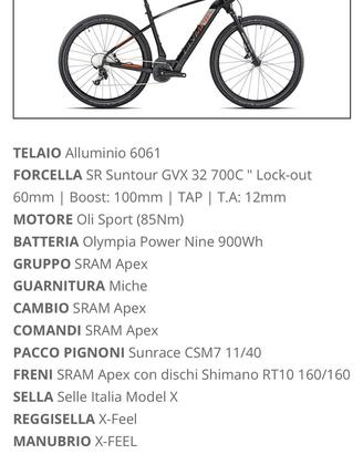 Ebike gravel Olympia explorer 900 sport