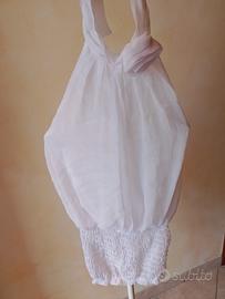 Top bianco leggero velato