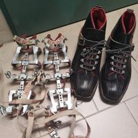 scarponi sci  n.43 vintage + ramponi cassin 