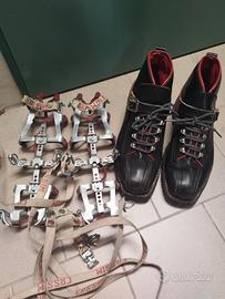 scarponi sci  n.43 vintage + ramponi cassin 