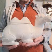 SCULTURA CAMMELLO SCATOLA BIANCA DESIGN MAIOLICA