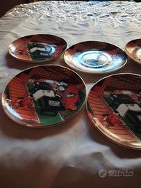 piattini stampati con geisha vintage 