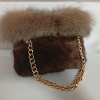 Borsa in visone e volpe